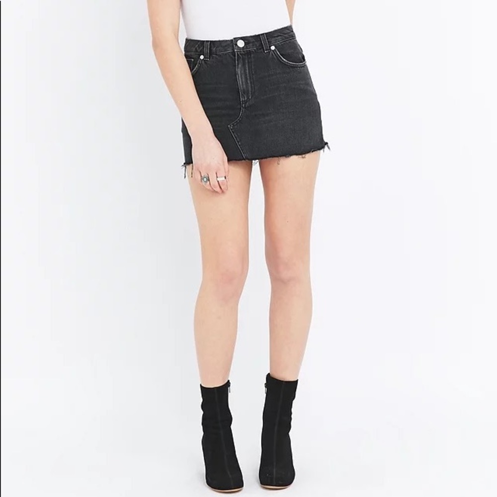 BDG Five-Pocket Black Denim Skater Mini Skirt
